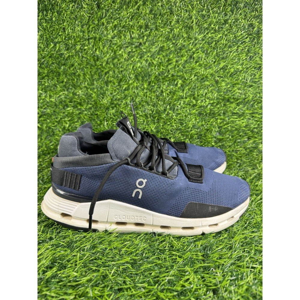 On Cloudnova Mens Running Sneakers Blue White 26.99117 Size 10.5 Athletic Shoes